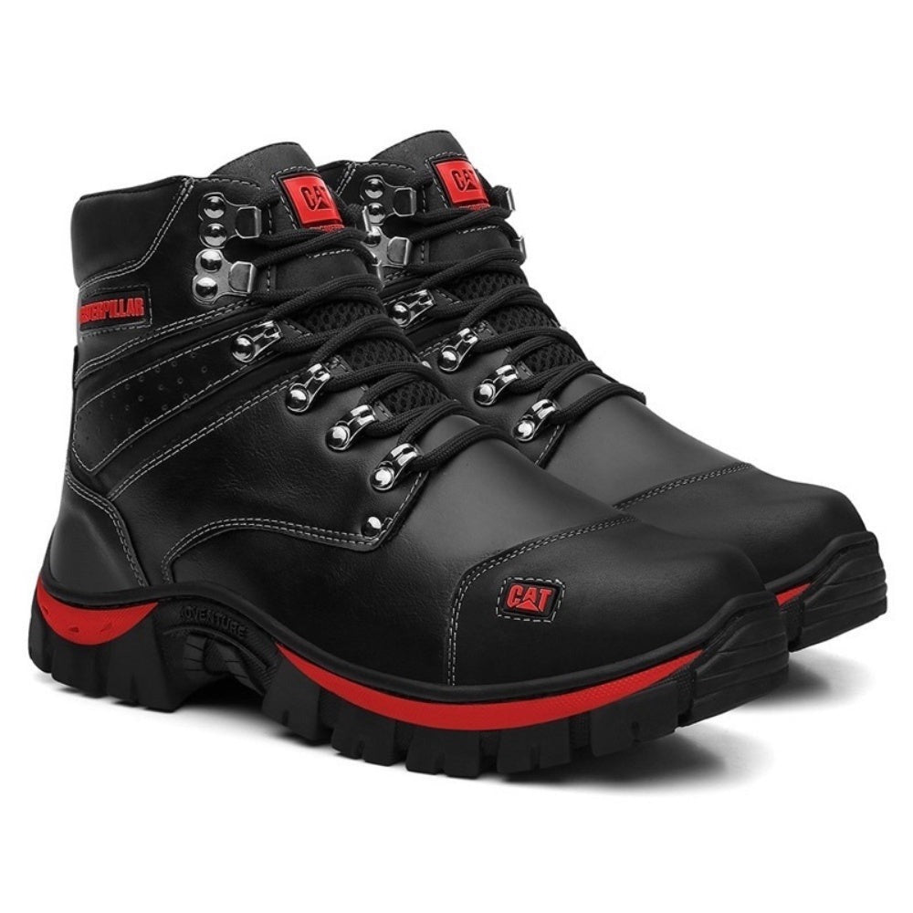 BOTA DE CUERO CON PUNTA DE SEGURIDAD