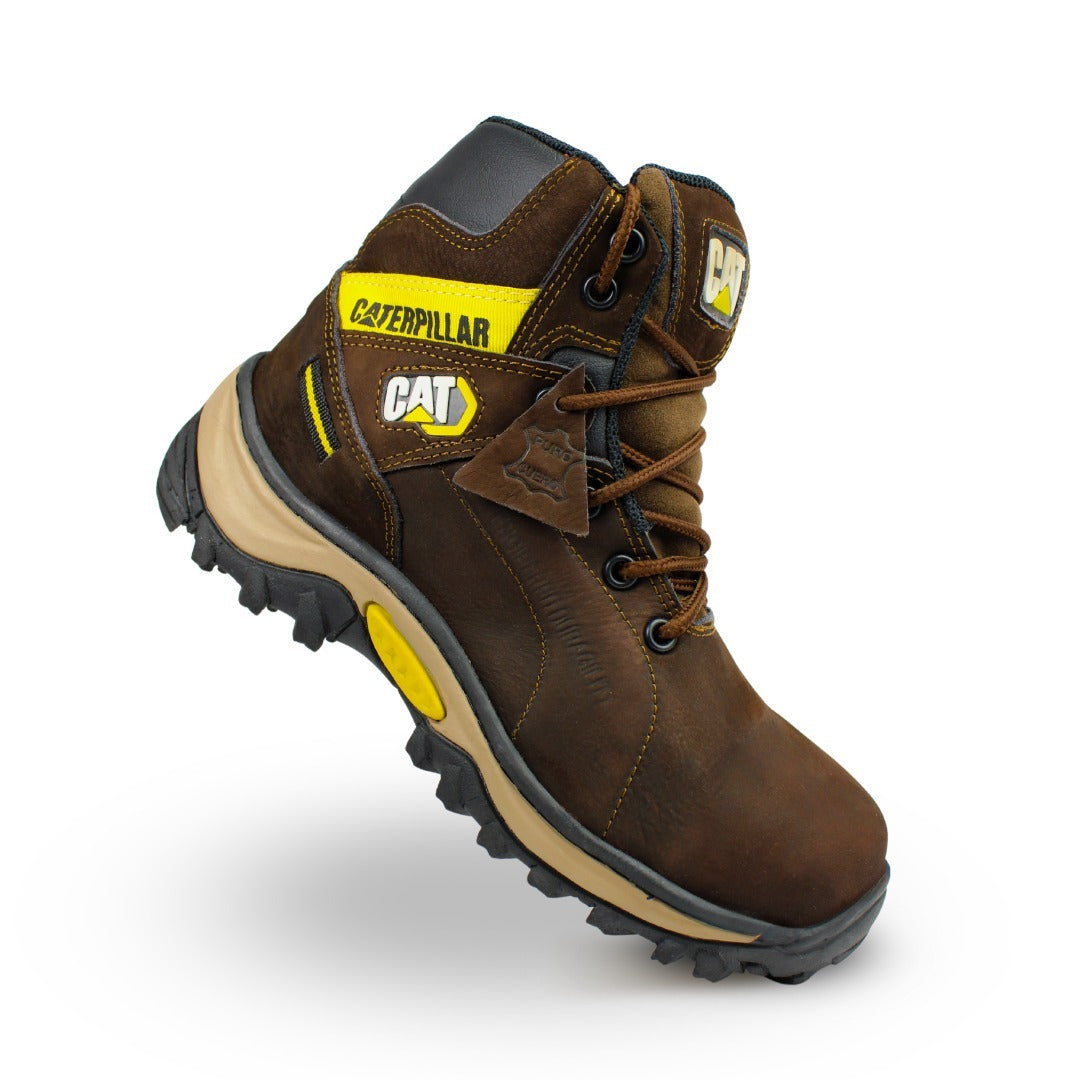 BOTA DE CUERO CON PUNTA DE SEGURIDAD
