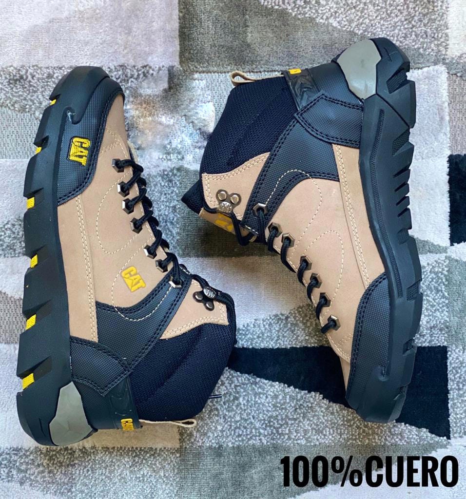 BOTA DE CUERO CON PUNTA DE SEGURIDAD