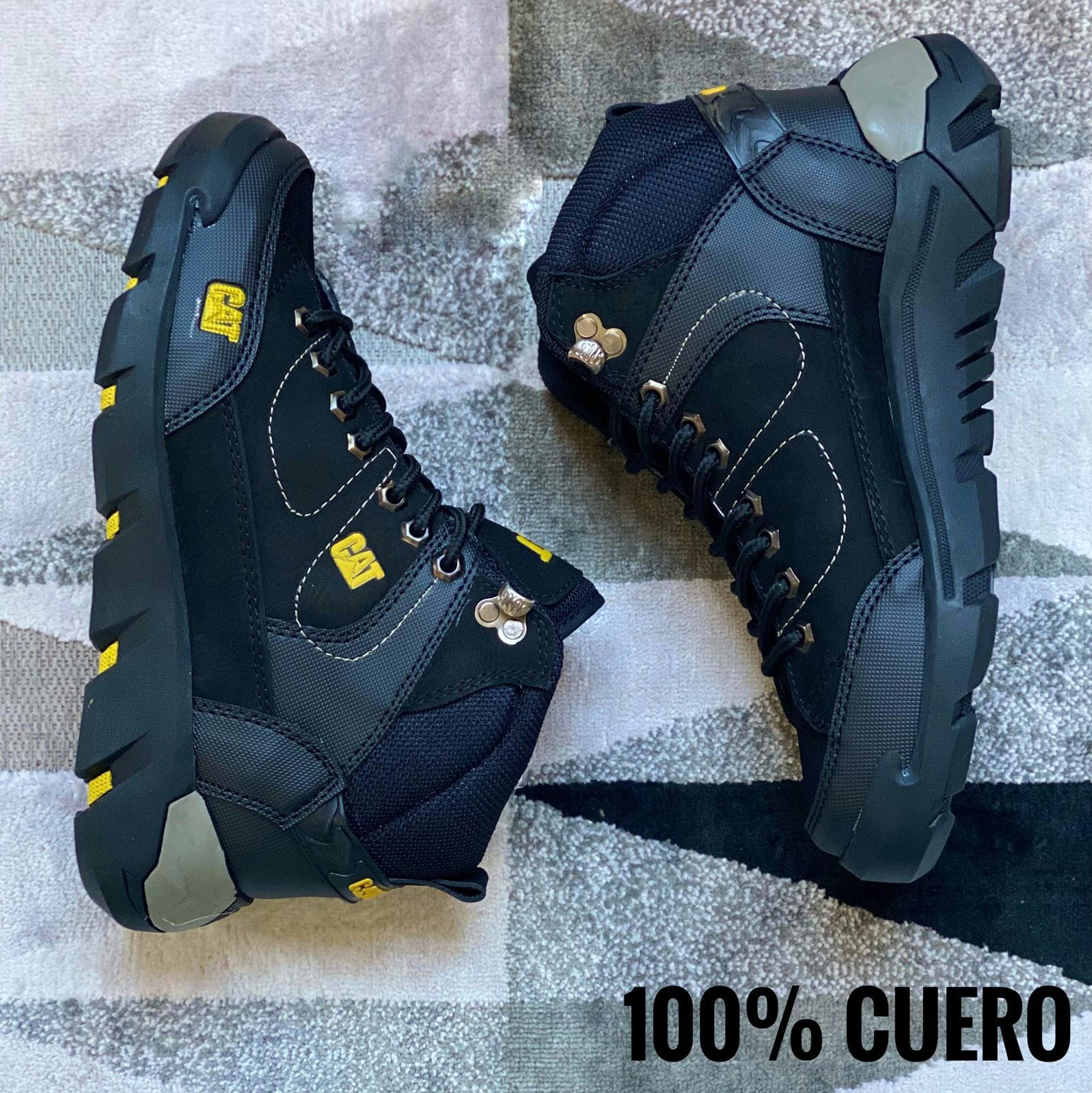 BOTA DE CUERO CON PUNTA DE SEGURIDAD