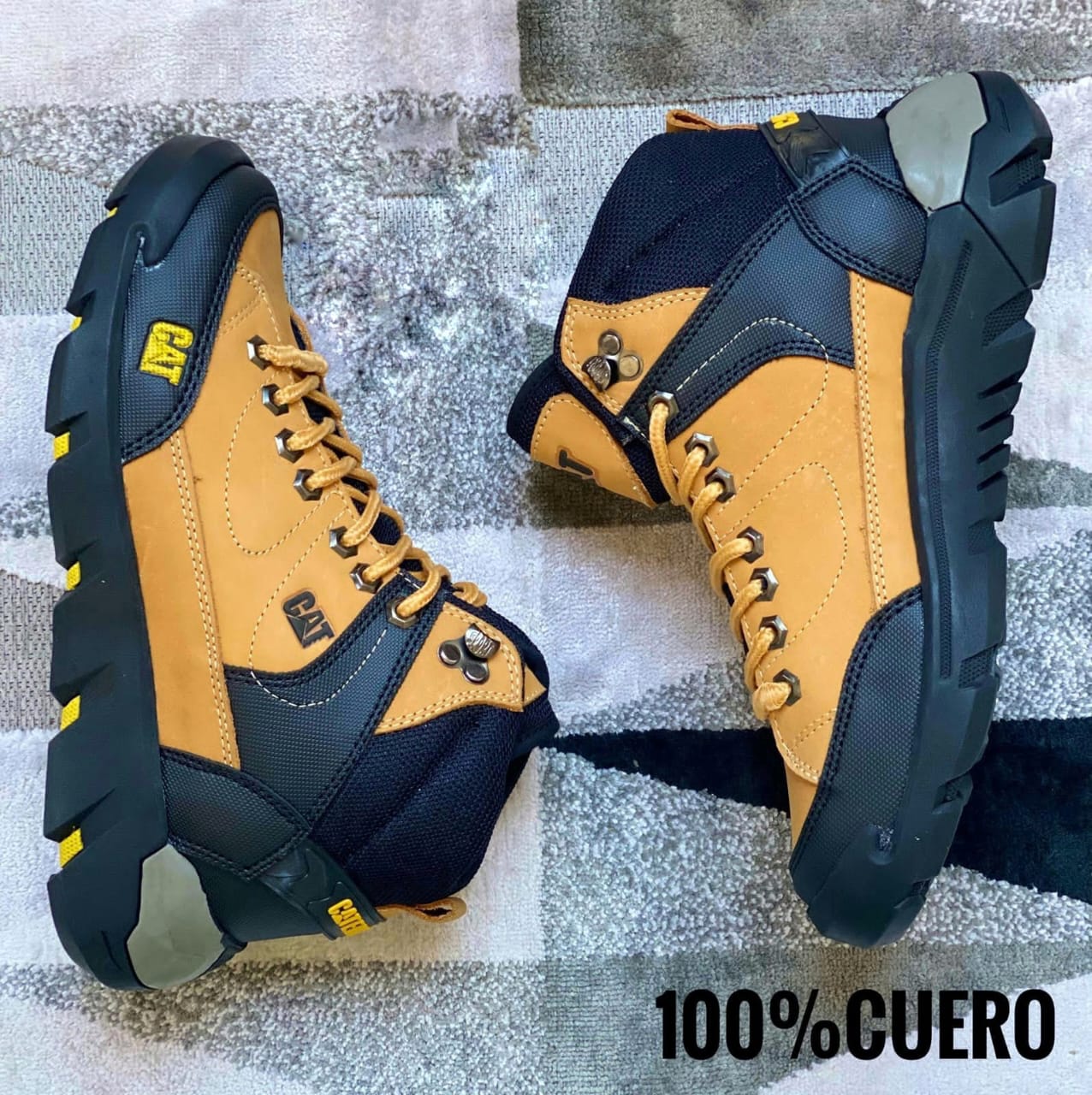 BOTA DE CUERO CON PUNTA DE SEGURIDAD