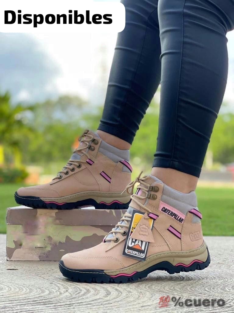 BOTA DAMA - SWAT CATERPILLAR EN CUERO