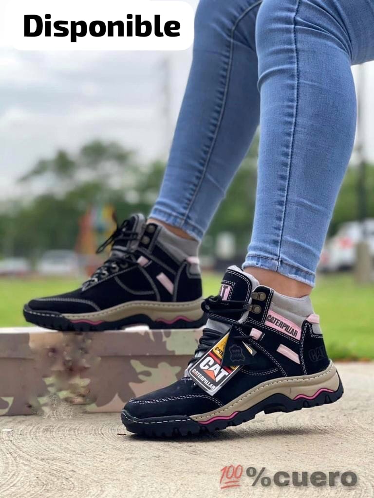 BOTA DAMA - SWAT CATERPILLAR EN CUERO