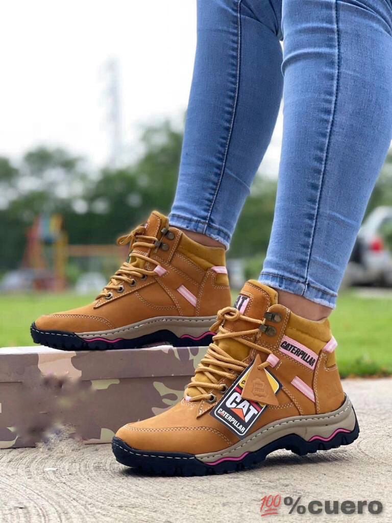 BOTA DAMA - SWAT CATERPILLAR EN CUERO