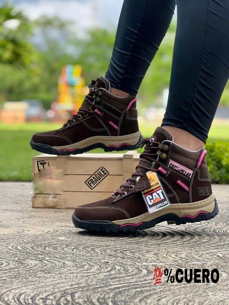 BOTA DAMA - SWAT CATERPILLAR EN CUERO